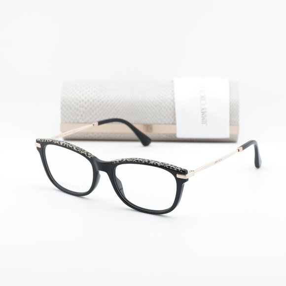 Jimmy Choo JC248 0FP3 00 Cat Eye 53mm Eyeglasses - Black/Gold - Picture 1 of 10